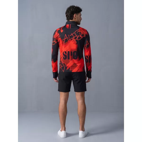  Pánská sportovní mikina premium plus ALTISPORT VOJ/ALM076MI04 BLACK/RED 