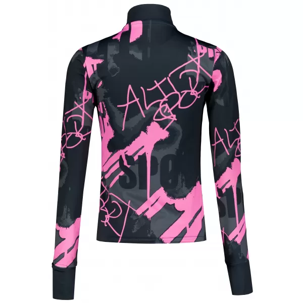  Dámská sportovní mikina premium plus ALTISPORT VOJ/ALW076MI04 BLACK/FLUO PINK 