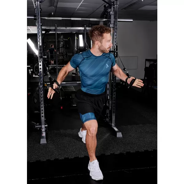  Pánské sportovní legíny nad kolena premium ALTISPORT VOJ/ALM072LEG02 PETROLEJOVÁ 