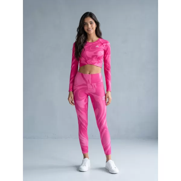  Dámské dlouhé legíny premium ALTISPORT VOJ/ALW072LEG01 HOT-PINK 
