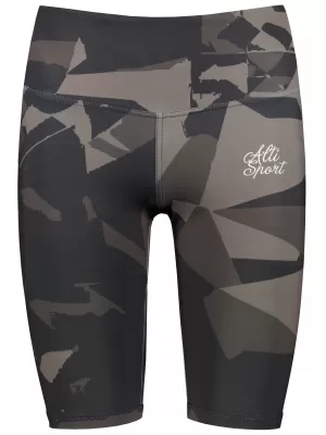 Dámské legíny nad kolena premium ALTISPORT VOJ/ALW080LEG02 TMAVĚ HNĚDÁ