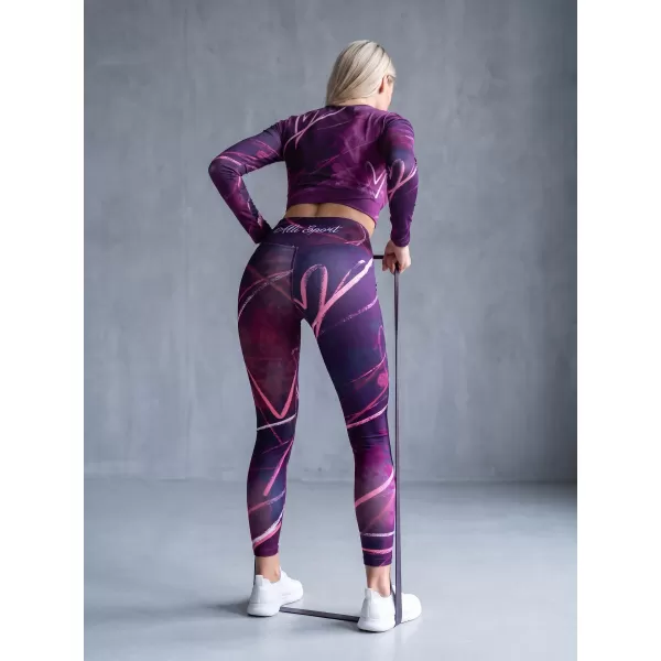  Dámské dlouhé legíny premium ALTISPORT VOJ/ALW082LEG01 FIALOVÁ 