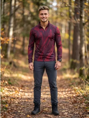 Pánská sportovní mikina premium plus ALTISPORT VOJ/ALM072MI04 WINE-RED