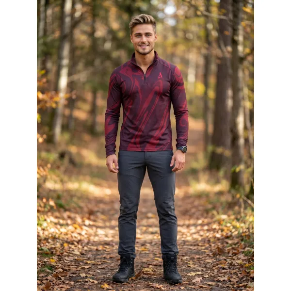 Pánská sportovní mikina premium plus ALTISPORT VOJ/ALM072MI04 WINE-RED 