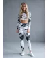 Dámské dlouhé legíny premium ALTISPORT VOJ/ALW066LEG01 BÍLOČERNÁ