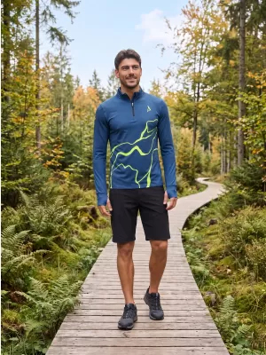 Pánská sportovní mikina premium plus ALTISPORT VOJ/ALM073MI04 NAVY-FLUO YELLOW