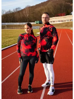 Dámská sportovní mikina premium plus ALTISPORT VOJ/ALW076MI04 RED/BLACK