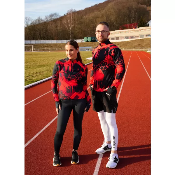  Dámská sportovní mikina premium plus ALTISPORT VOJ/ALW076MI04 RED/BLACK 