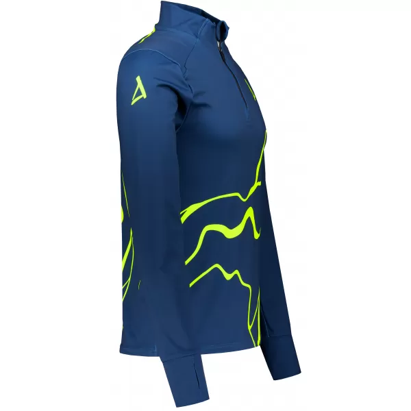  Pánská sportovní mikina premium plus ALTISPORT VOJ/ALM073MI04 NAVY-FLUO YELLOW 