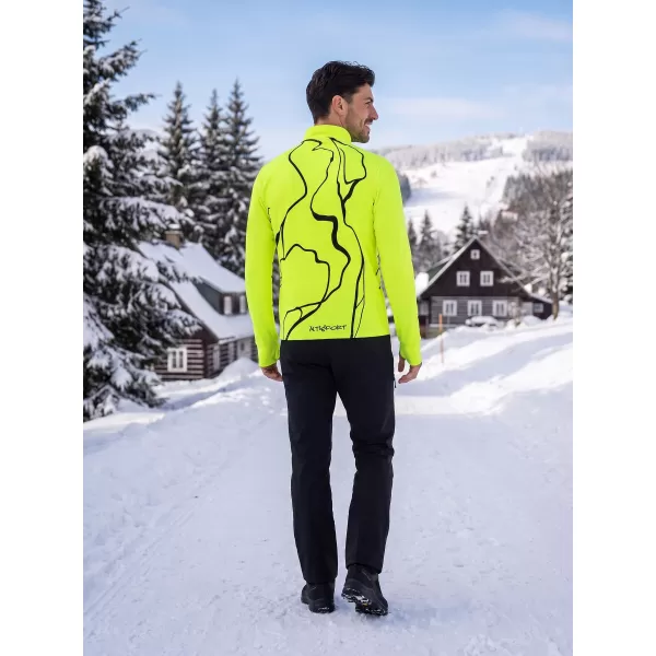  Pánská sportovní mikina premium plus ALTISPORT VOJ/ALM073MI04 FLUO-YELLOW 