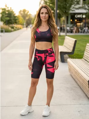 Dámské legíny nad kolena premium ALTISPORT VOJ/ALW080LEG02 WINE-RED