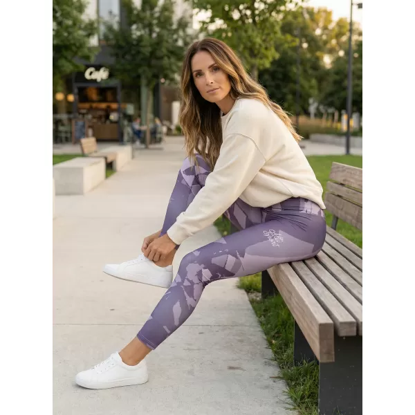  Dámské dlouhé legíny premium ALTISPORT VOJ/ALW080LEG01 ŠEDO-FIALOVÁ 