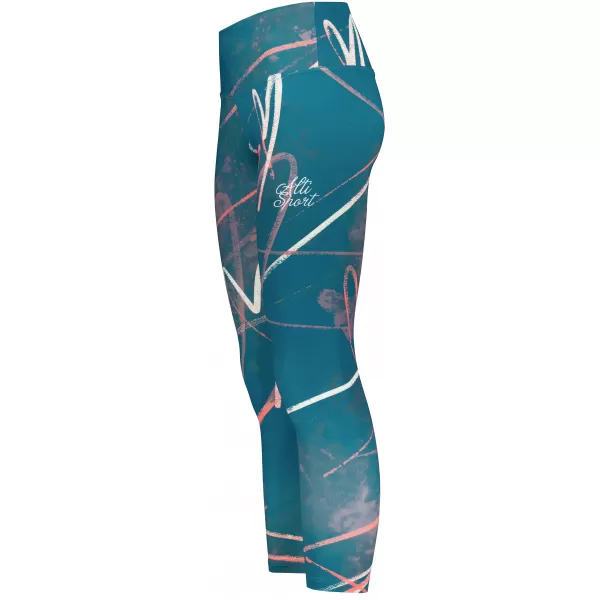  Dámské dlouhé legíny premium ALTISPORT VOJ/ALW082LEG01 PETROLEJOVÁ 