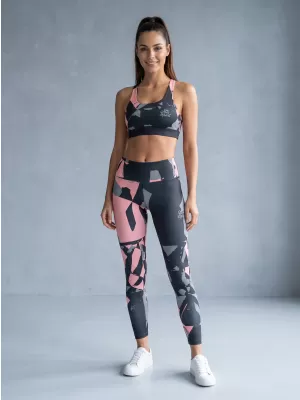 Dámské dlouhé legíny premium ALTISPORT VOJ/ALW080LEG01 ČERNÁ-LOSOSOVÁ