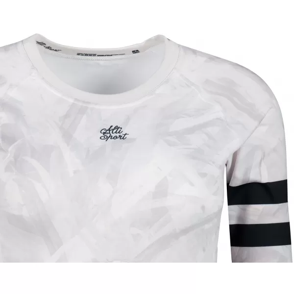  Dámský funkční crop top s dlouhým rukávem premium ALTISPORT VOJ/ALW096TR04 BÍLÁ 
