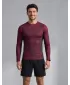 Pánské funkční kompresní tričko s dlouhým rukávem premium ALTISPORT VOJ/ALM095TR03 WINE-RED