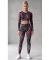 Dámský funkční crop top s dlouhým rukávem premium ALTISPORT VOJ/ALW082TR04 ČERNÁ