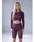 Dámský funkční crop top s dlouhým rukávem premium ALTISPORT VOJ/ALW072TR04 WINE-RED