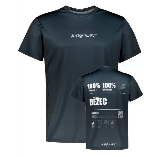  Pánské funkční triko premium ALTISPORT BĚŽEC VOJ/ALM091TR01 ČERNÁ 