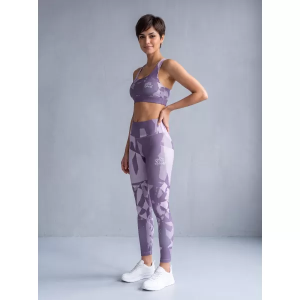  Dámská sportovní podprsenka premium ALTISPORT VOJ/ALW080POD01 ŠEDÁ-FIALOVÁ 