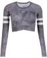 Dámský funkční crop top s dlouhým rukávem premium ALTISPORT VOJ/ALW096TR04 ŠEDÁ