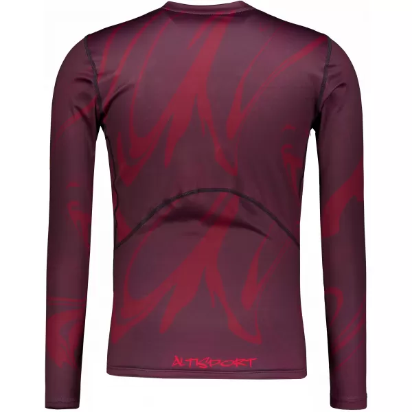  Pánské funkční kompresní tričko s dlouhým rukávem premium ALTISPORT VOJ/ALM072TR03 WINE-RED 