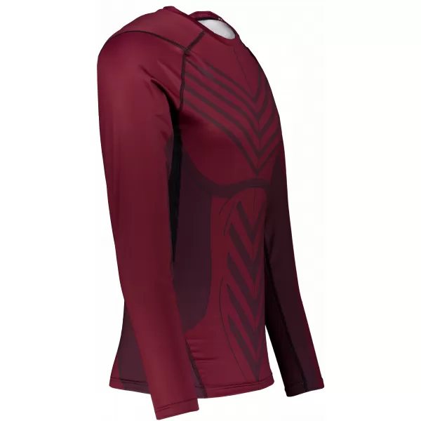  Pánské funkční kompresní tričko s dlouhým rukávem premium ALTISPORT VOJ/ALM095TR03 WINE-RED 