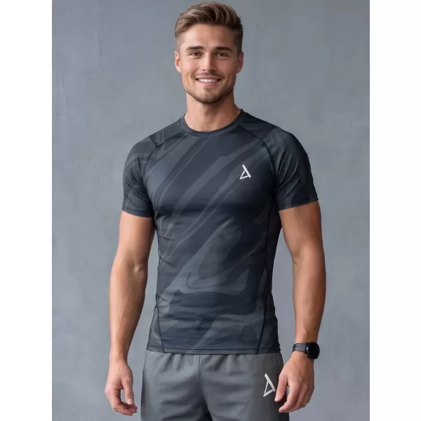  Pánské funkční kompresní triko s krátkým rukávem premium ALTISPORT VOJ/ALM072TR04 ČERNÁ 