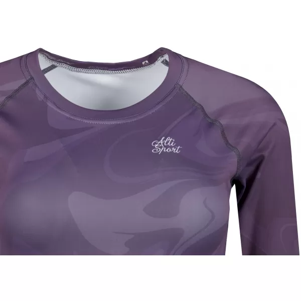  Dámský funkční crop top s dlouhým rukávem premium ALTISPORT VOJ/ALW072TR04 FIALOVÁ 