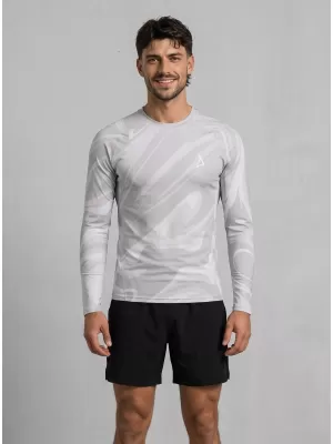 Pánské funkční kompresní tričko s dlouhým rukávem premium ALTISPORT VOJ/ALM072TR03 GRAY