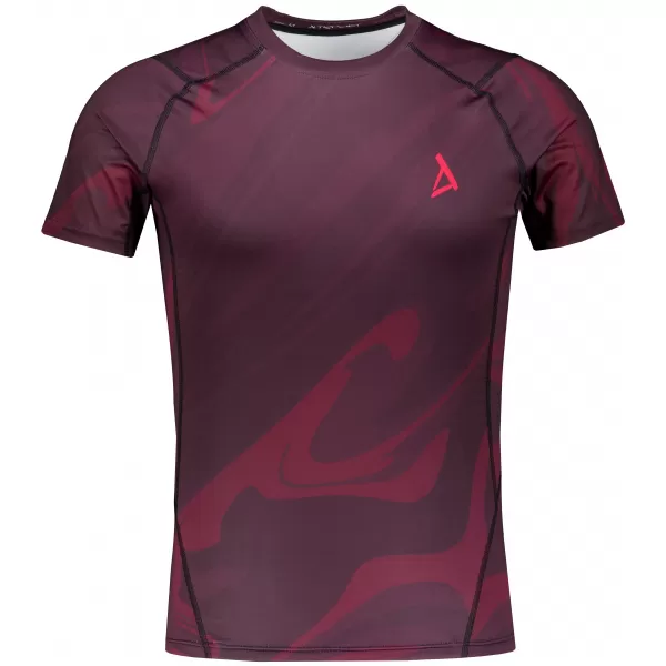  Pánské funkční kompresní triko s krátkým rukávem premium ALTISPORT VOJ/ALM072TR04 WINE-RED 