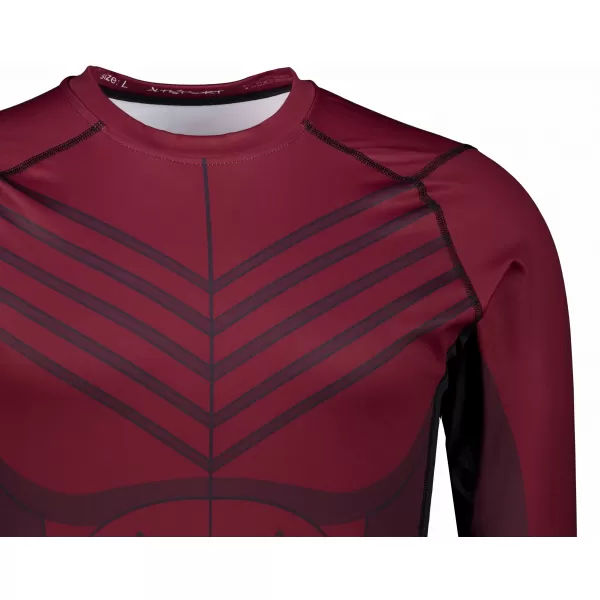  Pánské funkční kompresní tričko s dlouhým rukávem premium ALTISPORT VOJ/ALM095TR03 WINE-RED 