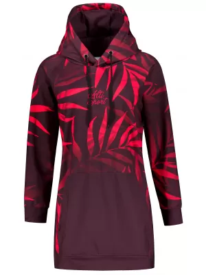 Dámská funkční prodloužená mikina premium ALTISPORT VOJ/ALW094MI03 WINE/RED