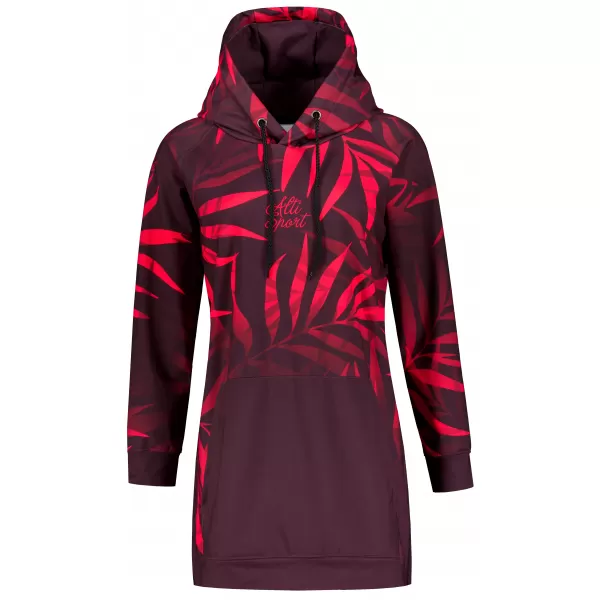  Dámská funkční prodloužená mikina premium ALTISPORT VOJ/ALW094MI03 WINE/RED 