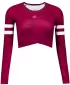 Dámský funkční crop top s dlouhým rukávem premium ALTISPORT VOJ/ALW096TR04 VÍNOVÁ