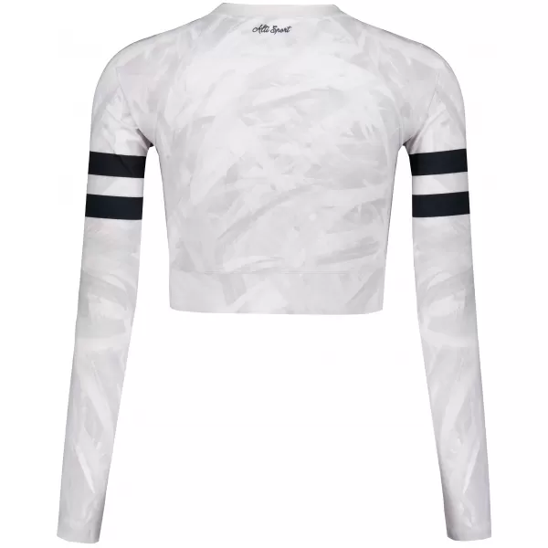 Dámský funkční crop top s dlouhým rukávem premium ALTISPORT VOJ/ALW096TR04 BÍLÁ 