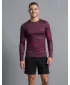 Pánské funkční kompresní tričko s dlouhým rukávem premium ALTISPORT VOJ/ALM072TR03 WINE-RED