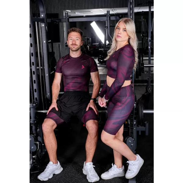  Dámský funkční crop top s dlouhým rukávem premium ALTISPORT VOJ/ALW072TR04 WINE-RED 