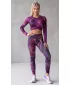 Dámský funkční crop top s dlouhým rukávem premium ALTISPORT VOJ/ALW082TR04 FIALOVÁ