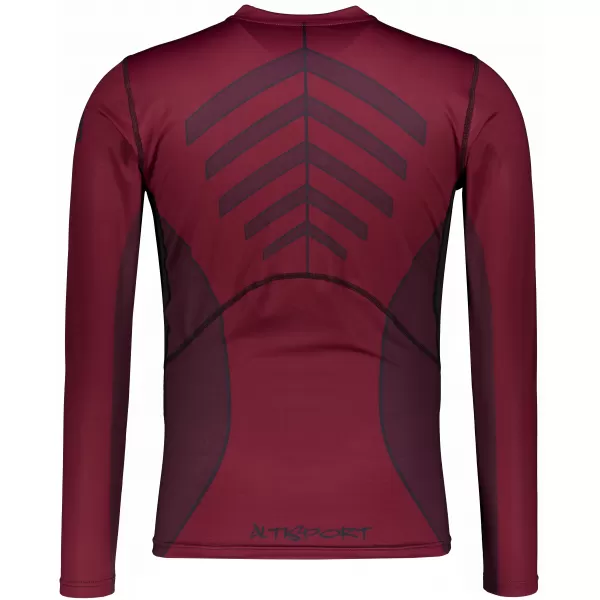  Pánské funkční kompresní tričko s dlouhým rukávem premium ALTISPORT VOJ/ALM095TR03 WINE-RED 