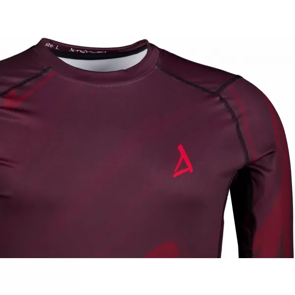  Pánské funkční kompresní tričko s dlouhým rukávem premium ALTISPORT VOJ/ALM072TR03 WINE-RED 