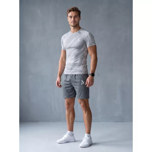  Pánské funkční kompresní triko s krátkým rukávem premium ALTISPORT VOJ/ALM072TR04 GRAY 