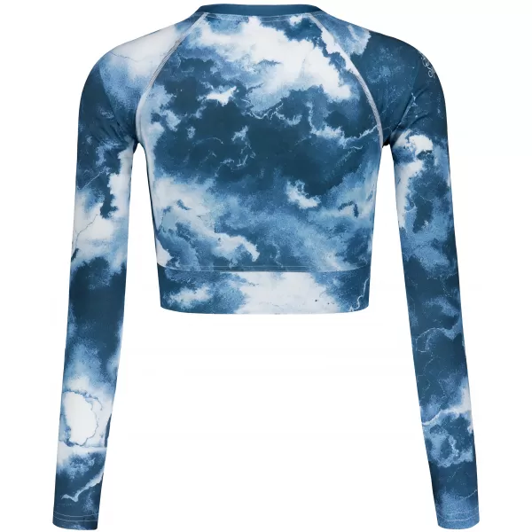  Dámský funkční crop top s dlouhým rukávem premium ALTISPORT VOJ/ALW066TR04 TMAVĚ MODRÁ 