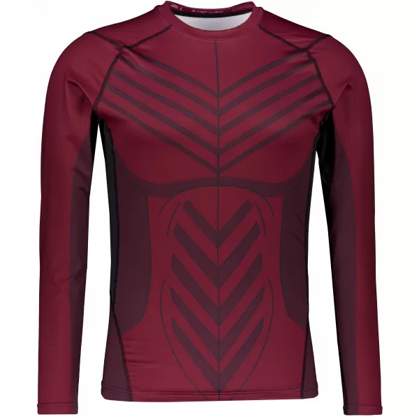  Pánské funkční kompresní tričko s dlouhým rukávem premium ALTISPORT VOJ/ALM095TR03 WINE-RED 