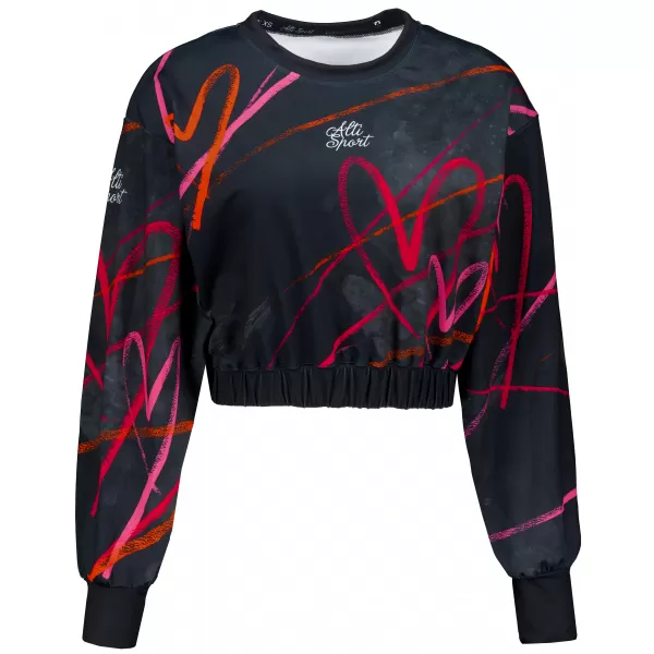  Dámská funkční cropped mikina premium ALTISPORT VOJ/ALW082MI08 ČERNÁ 
