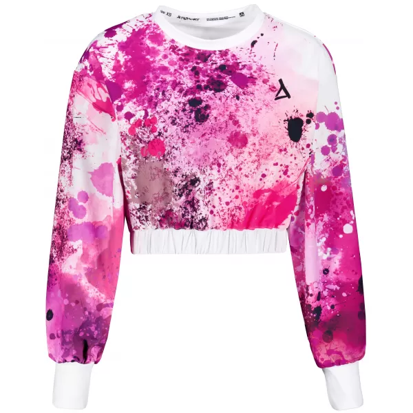 Dámská funkční cropped mikina premium ALTISPORT VOJ/ALW055MI08 RŮŽOVÁ 
