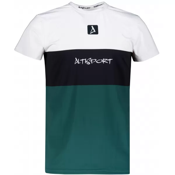 Pánské funkční triko premium plus  ALTISPORT VOJ/ALM051TR02 BÍLOZELENÁ 