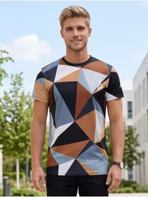 Pánské funkční triko premium plus ALTISPORT VOJ/ALM007TR02 ČERNOHNĚDÁ