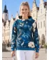 Dámská funkční mikina premium ALTISPORT VOJ/ALW097MI01 MODRÉ KVĚTY