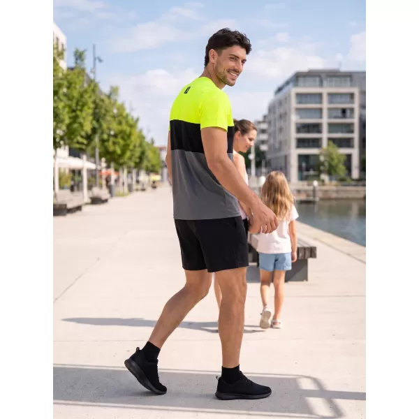  Pánské funkční triko premium plus  ALTISPORT VOJ/ALM051TR02 NEON-YELLOW 